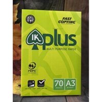 Giấy IK Plus 70gsm A3 500 tờ [1 Ram Giấy in, giấy photo A3 IK Plus ĐL 70/gsm]