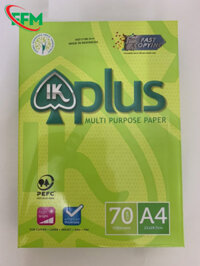 Giấy IK Plus A4 ĐL 70gsm