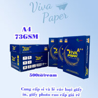 Giấy in A4 70, 73 độ dày cao, giấy photo VivaPlus 70++GSM, chữ in không lem nhòe