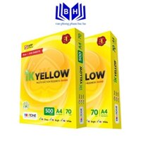 Giấy in A4 IK Yellow 70Gsm (500 tờ) - Hàng nhập khẩu Indonesia Giấy Đẹp Trắng Giày Dùng Cho Văn Phòng Nhà Sách Photo