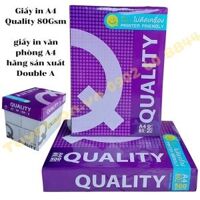 Giấy in A4 Quality 80Gsm - giấy in văn phòng A4 hãng sản xuất Double A