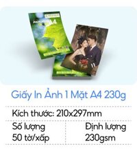 Giấy in ảnh 1 mặt A4 230g