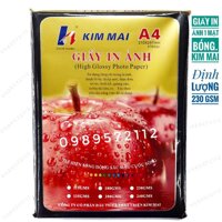 Giấy in ảnh 1 mặt bóng kim mai A4.Định lượng 230gsm