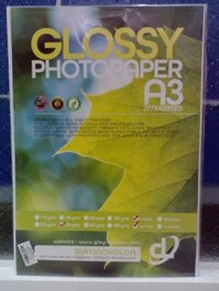 Giấy in ảnh A3 Glossy 230 bóng 1 mặt(HĐ 8%)