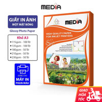 Giấy in ảnh A3 Media một mặt bóng giấy ảnh 30x42 giấy in màu glossy photo paper giấy bóng A3