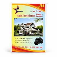 Giấy In Ảnh Glossy 2 Mặt Bóng 160gsm Khổ A4