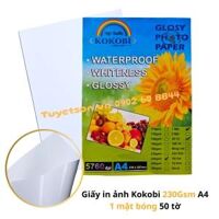 Giấy in ảnh Kokobi 230Gsm A4 1 mặt bóng 50 tờ