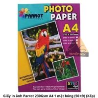 Giấy in ảnh Parrot 230Gsm A4 1 mặt bóng (50 tờ)