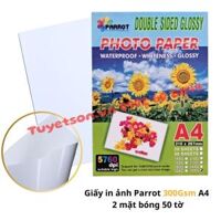 Giấy in ảnh Parrot 300Gsm A4 2 mặt bóng 50 tờ