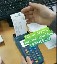 Giấy in bill máy pos quẹt thẻ ngân hàng, máy pos cầm tay K57*38mm