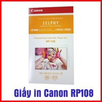 Giấy in Canon RP108 Dùng Cho Máy Cp1000 - Cp1300 - Cp1500 Chuyên in Mã QR Ngân Hàng - Ảnh Thẻ