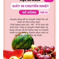 Giấy In Chuyển Nhiệt Hàn Quốc Đế Hồng Bản A3