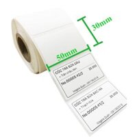 Giấy In Decal , Giấy In Tem Nhãn Trà Sữa 50×30 ( Dài 30M 900 Tem )