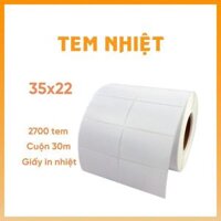 Giấy In Decal , Giấy In Tem Nhãn 2 Tem 35×22 ( Dài 30M 2.800 Tem )