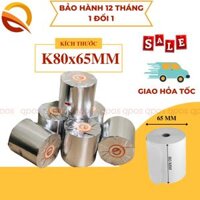 Giấy in hóa đơn K80x65mm, giấy in bill, giấy in nhiệt K80