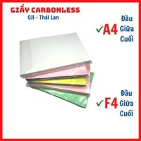 Giấy in hóa đơn VAT (GTGT) A4- F4 - 500 tờ/tập - Giấy Carbonless Oji loại tốt Thái Lan