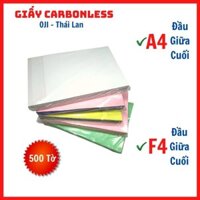 Giấy in hóa đơn VAT (GTGT) khổ A4- F4 - 500 tờ/tập - giấy than Carbonless nhập Thái