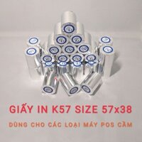 Giấy In K57x38 - Xài cho máy pos cầm tay - Thùng 100 Cuộn