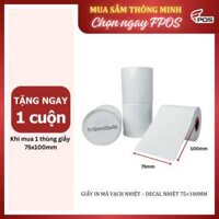 Giấy in mã vạch nhiệt – Decal nhiệt 70×100/75×100 Chuyên in vận đơn TMDT, Tem phụ