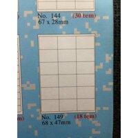 Giấy in mã vạch Tomy A4 149, 18 tem 68x47mm