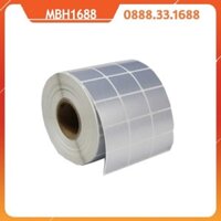 Giấy in mã vạch xi bạc 35x22 mm, cuộn 50m, 3 tem/hàng