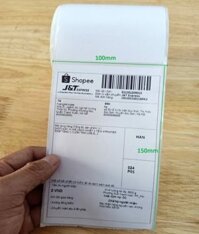 Giấy in nhiệt A6 khổ 100x150 mm - Tem vận đơn Shopee, Tiktok, Tiki, Lazada