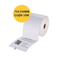 Giấy in nhiệt /giấy in tem 1 tem 75x100x30m 300 tem (In đơn hàng lazada,shopee,tiki,sendo...)