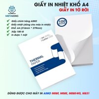 Giấy In Nhiệt Khổ A4, KT-RM10-A4 (Sử dụng cho máy in M08F, M831, M08E-WS) [GIẤY CHÍNH HÃNG AIMO]