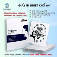 Giấy In Nhiệt Khổ A4 KT-RM10-A4 (Sử dụng cho máy in M08F, M831, M08E-WS) [GIẤY CHÍNH HÃNG AIMO]