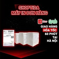 Giấy in nhiệt Shoptida 3000 tờ khổ A6 3 lớp chống nước không phai chữ in đơn hàng tự dán dùng cho máy in nhiệt SP46