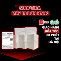 Giấy in nhiệt Shoptida 8000 tờ khổ A6 3 lớp chống nước không phai chữ in đơn hàng tự dán dùng cho máy in nhiệt SP46