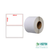 Giấy in tem decal nhiệt PVC 60x40mm dán lên gỗ máy CNC