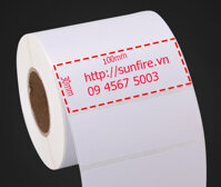 Giấy in tem mã vạch 100x30mm