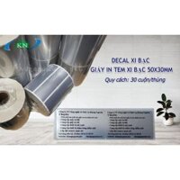 Giấy In Tem Mã Vạch Decal Xi Bạc 2 tem 50x30 mm