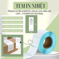 Giấy In Tem Mã Vạch Khổ 40x30mm Dạng Cuộn 800 Tem Dành Cho In Tem, Nhãn, File thiết kế, Barcode, Mã Vạch - TEM 40x30mm 800Tcuộn