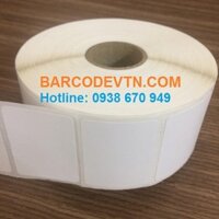 Giấy in tem nhãn barcode nhiệt 40×30 1 tem bo góc