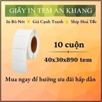 Giấy in tem trà sữa 40x30x890 Tem Combo 10 Cuộn