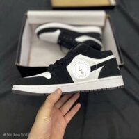 Giày JD Cổ Thấp Đen Trắng Panda Nam Nữ, Giày JD1 Panda Đen Trắng Hàng Đẹp Full Box Bill