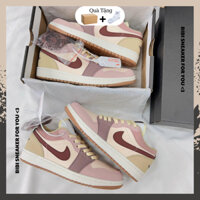 Giày JD_Cổ Thấp Hồng Mận Nam Nữ, Giày JD 1 Low hồng đào bản cao cấp Classic Full Box