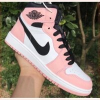Giày Jodan Hồng Đen Cao Cổ , Giày Nike Hồng JD1 Hồng Full Box Bill N260 Poppy.Sneaker