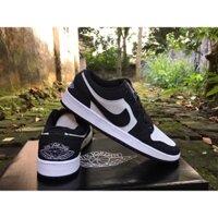 Giày Jordan 1, Giày Sneaker JD1 Panda Đen Trắng Cổ Thấp Full Size (37-41)