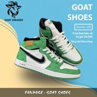 Giày Jordan 1 High LV Xanh Lá - Full Box, Phụ Kiện