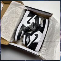 Giày Jordan 1 High Retro Black White, Giày Jordan cổ cao Panda đen trắng Nam Nữ bản Cao Cấp full phụ kiện