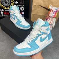 Giày Jordan 1 Panda Cổ Cao, Giày sneaker JD1 blue trắng  Nam Nữ mẫu mới hot trend