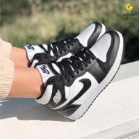 Giày Jordan cổ cao nam nữ đen trắng, giày sneaker Nike Air Jordan 1 JD 1 Panda cổ cao 2021 _g*&