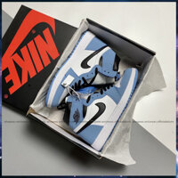 Giày Jordan Cổ Cao Xanh Trắng Nam Nữ, Giày Jordan 1 High University Blue Bản Cao Cấp Full Box Bill