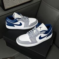 Giày Jordan Cổ Thấp - Sneaker Nam Nữ Màu Xám Xanh French Blue Full Box Cao Cấp G265 Milio Sneaker