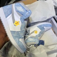 Giày Jordan hyper royal xanh nỉ cao cổ mới, Giày JD1 xanh loang nam nữ hot nhất 2021- Hàng chuẩn Full Box Bill -nh1 '