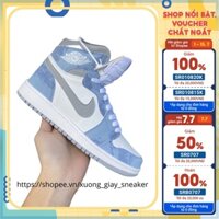Giày Jordan Nam Nữ Cổ Cao [HÀNG MỚI VỀ] Giày Sneaker Xanh Loang Hyper Hàng Loại Đẹp Full Box Bill G265