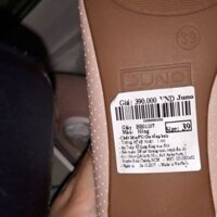 giày juno size 39 màu hồng.